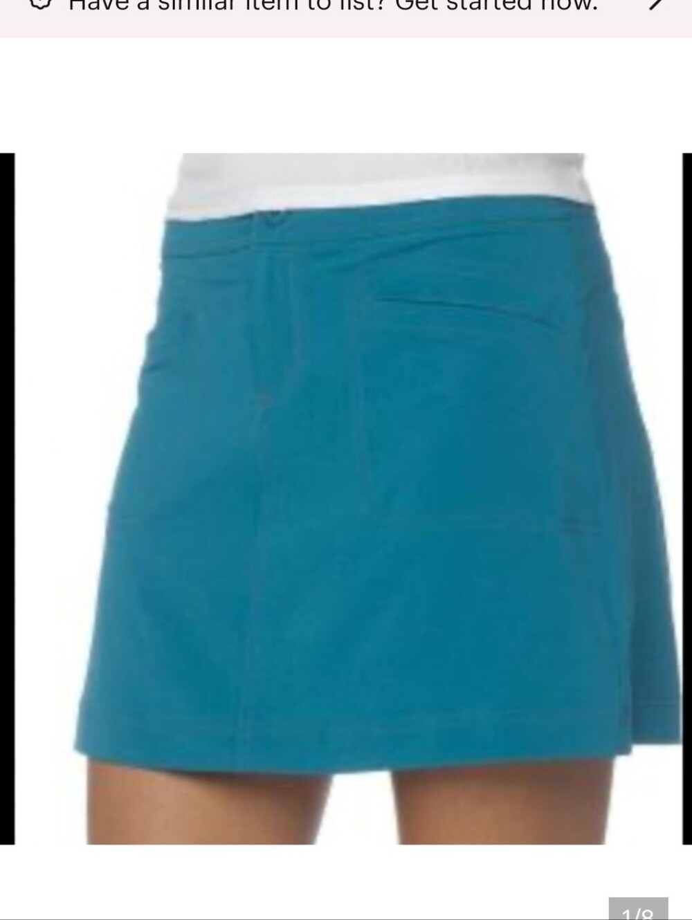 Prana Lena Mini Skort Skirt Size 6 Teal Camping Hiking Outdoors - Picture 2 of 9